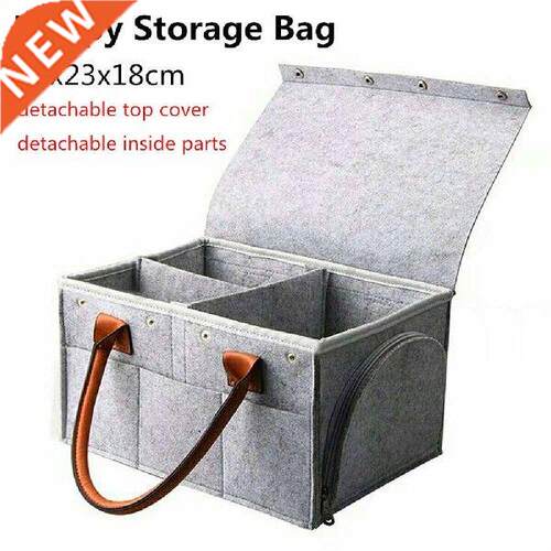 1x Felt Bag Storage Bag Baby Diaper Bag Organizer Pocket