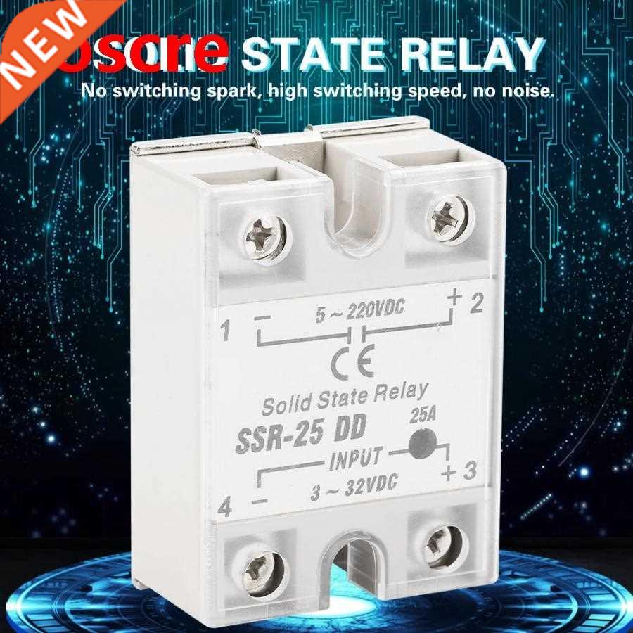 Solid State Relay SSR-25 DD 25A 3-32VDC To 5-220V DC For Ind