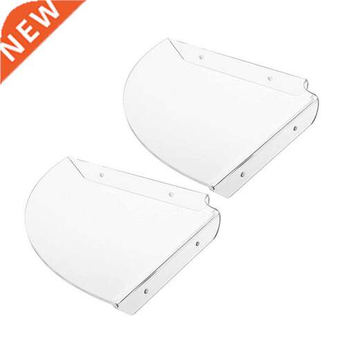 2 Pcs Acrylic Wall Mount Floating Corner Shelves Quarter Sho