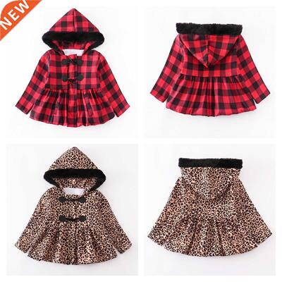 Girlymax Fall/Winter Long Sleeve Baby Girls Plaid Leopard Co
