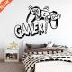Wall Sticker Kids Gamer For Vinyl Room Entertainment Game