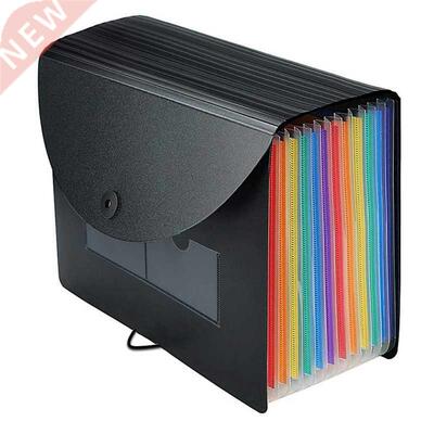 Expanding File Folder 12 Pockets File Organizer Filing Box,A