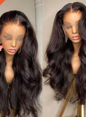 HD Transparent Body Wave Lace Frontal Human Hair Wig For Bla