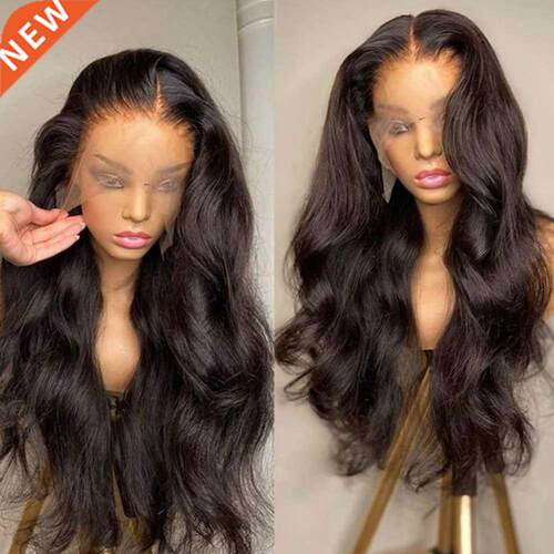 HD Transparent Body Wave Lace Frontal Human Hair Wig For Bla