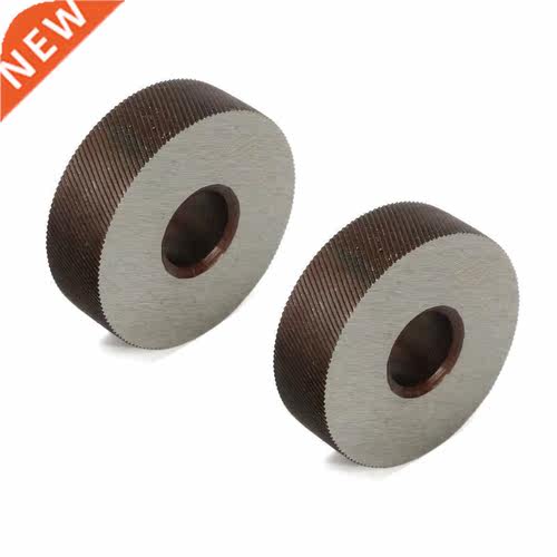 2Pcs 26*8mm Dual Wheel Silver Steel Knurling Tool Diagonal W