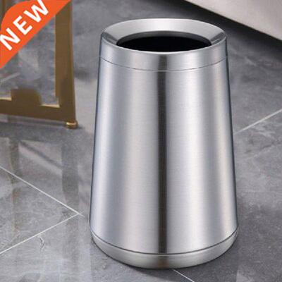 Bathroom Round Trash Bin Gold Sorting Office Cleaning