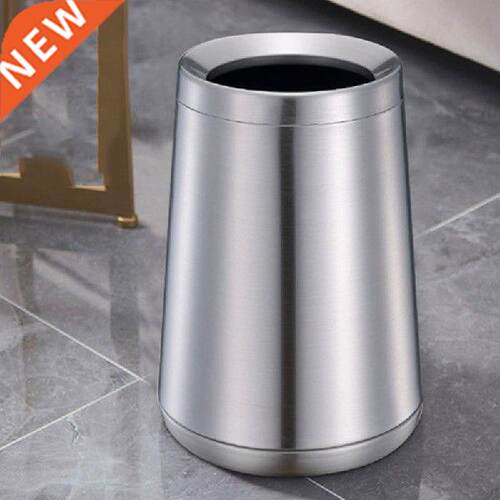 Bathroom Round Trash Bin Gold Sorting Office Cleaning