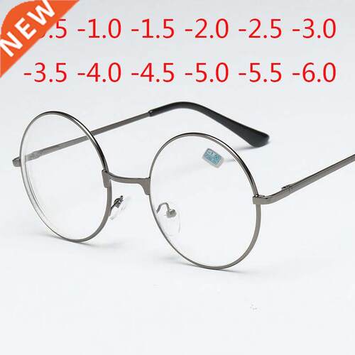 Round Glasses Woman Men Glasses Retro Myopia Optical Metal F
