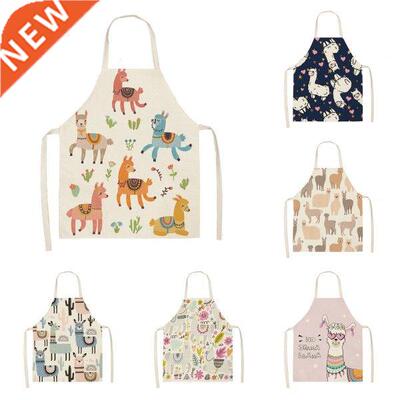 Alpaca llama Cactus Printed Sleeveless Aprons 55x68cm