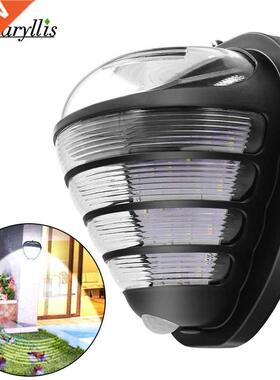 Solar Powered Fence Wall Lights With Dim Light outdoor Water