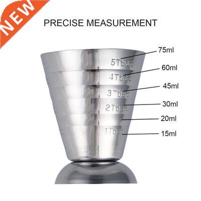 75ML Stainless Steel Scale Measuring Jigger Cocktail Wine Dr