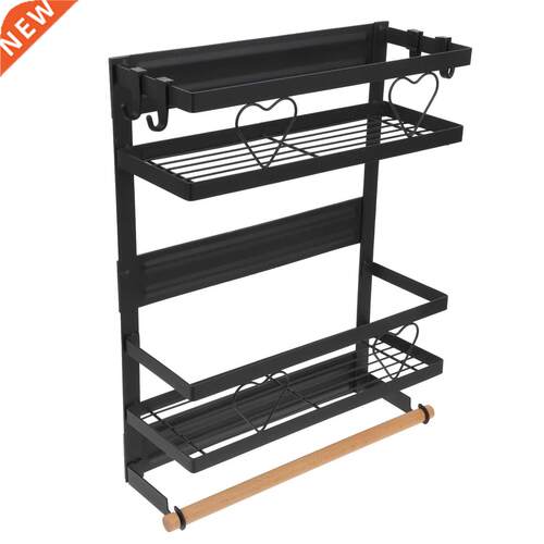 Fridge Magnetic Spice Storage Shelf Multi-Layer Rack