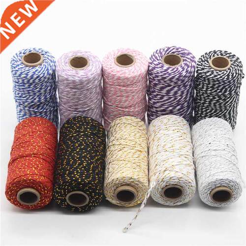 100M* 2MM Double Color Cotton Baker Rope Twine for Handmade