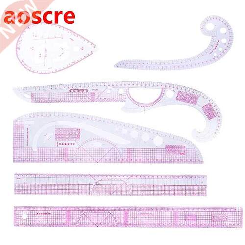 6pcs Sewing French Curve Ruler Kit Sewing Drawing Ruler Dre