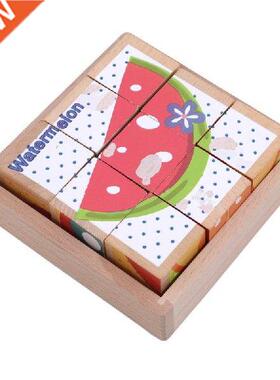 High Grade Six-face Picture Wooden Jigsaw 3D Puzzle Toys