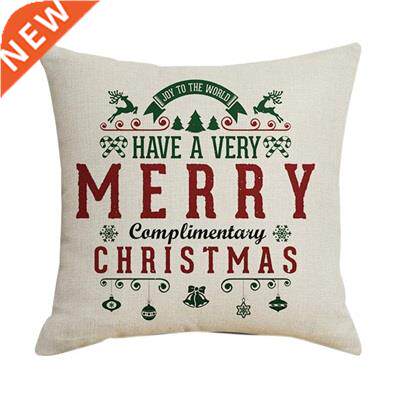 Chrimas Pillowcase Santa Square Home Decor Pillowcase