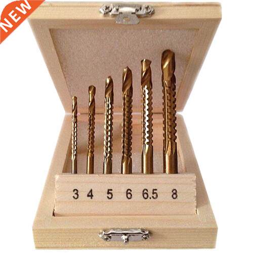 6pcs 3mm 4mm 5mm 6mm 6.5mm 8mm Ti Coated Drill Bit Cutting H