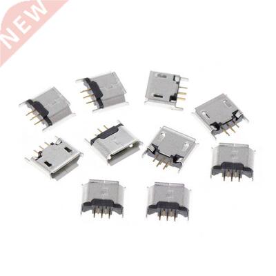 10 Pcs Micro USB Type B Female Socket 180 Degree 5-Pin SMD S