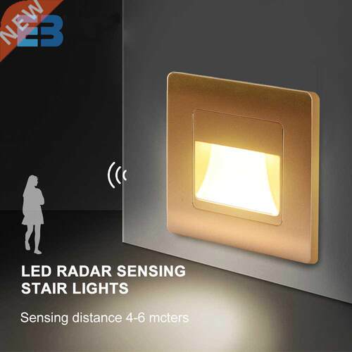 Led Stair Light 4 Colors PIR Sensor Wall Light AC110V 220V R