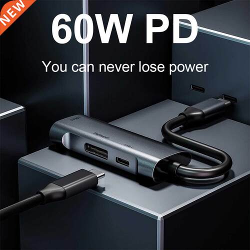 3 in 1 USB C HUB Type C Docking Station 4K@60Hz DisplayPort
