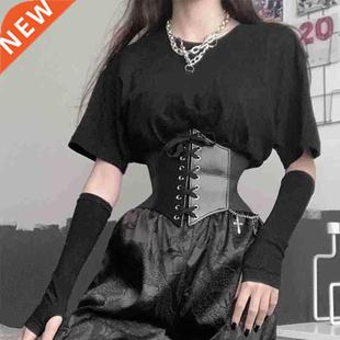 Fashion Belt Lace Leather Women Gothic Corset Female