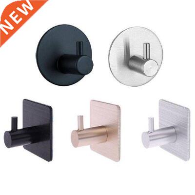Blck Robe Hook Self dhesive luminum lloy Door Wll