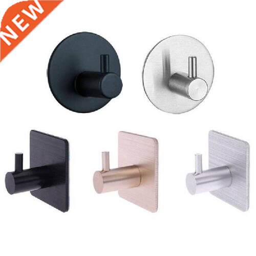 Blck Robe Hook Self dhesive luminum lloy Door Wll