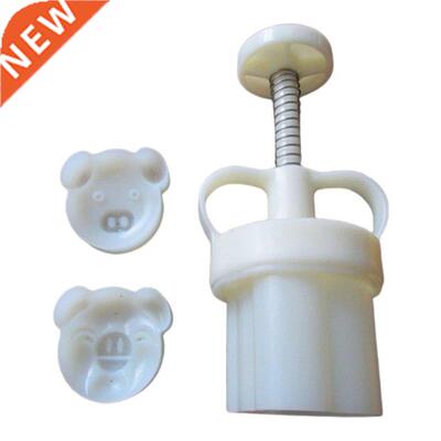 Plastic Mooncake Mold Pig Face Stamp Cookie Cutter Mold Hand