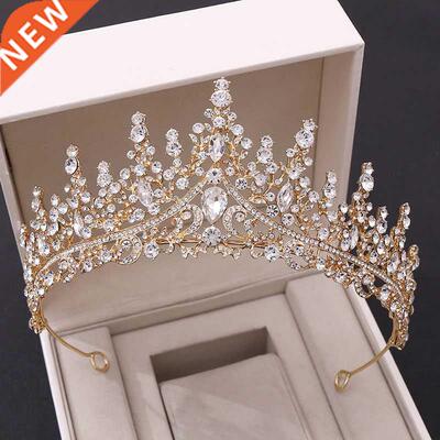 Luxury Hair Accessories Crystal Rhinestone Crown Tiaras Head
