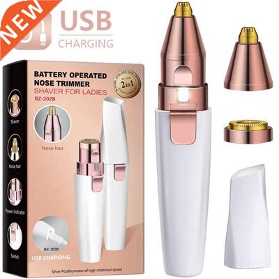 2 in 1 Electric Eyebrow Trimmer Painless Eye Brow Epilator F