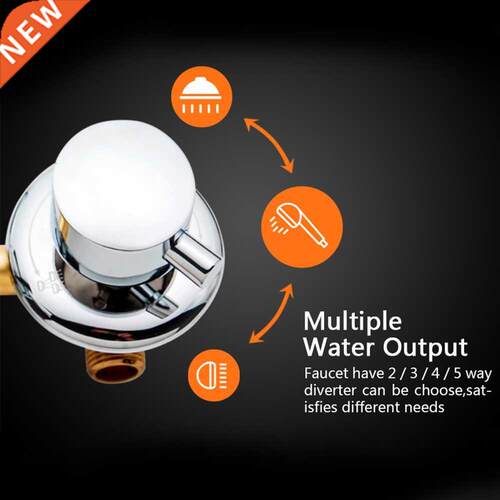 2/3/4/5 Water Output Shower Diverter Mixer Screw Thread Show