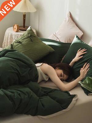 Bare Sleeping Cotton Knitted Cotton Four-Piece Set Tianzhu