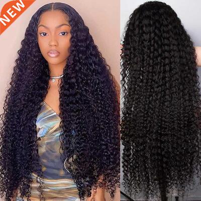 1x4 Deep Wave Frontal Wig Brazilian Curly Full Lace Human H