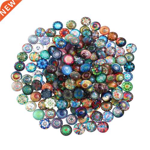ROSENICE 200pcs 12mm Mixed Round Mosaic Tiles for Crafts