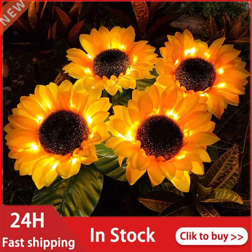 Solar Sunflowers Garden Lawn Light IP65 Waterproof Solar Flo