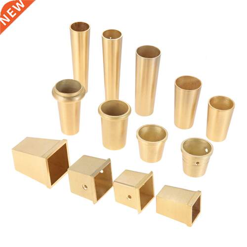 1Pc Sofa Leg Tube Metal Cup Furniture Leg Tip Cap Gold Brass