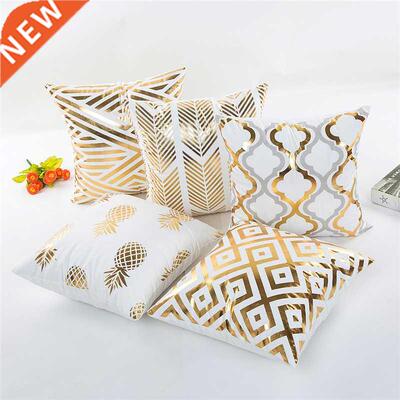 luxury Gold Bronzing Simple Cushion ver Nordic Geometric Gol