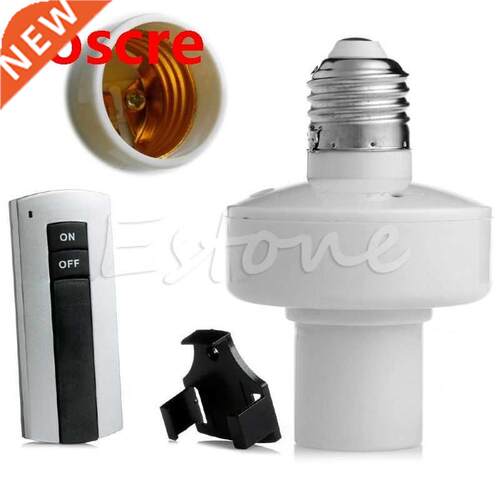 E27 Screw Wireless Remote Control Light Lamp Bulb Holder Cap
