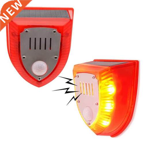 Solar Warning Lights,129DB Alarm Sound,3 Working Modes Solar