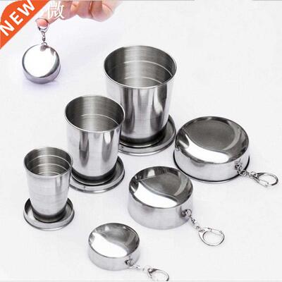 Tasse pliante en acier inoxydable | Pour Camping en plein ai