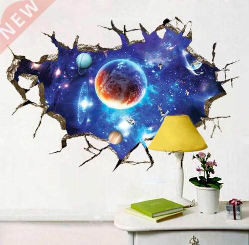 Galaxy Planet 3D Window Wall Sticker Removable Living Room