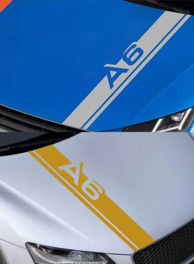 Car Hood Sticker For Audi A6 C6 4F C5 C7 C8 TFSI e 55 4.0 T