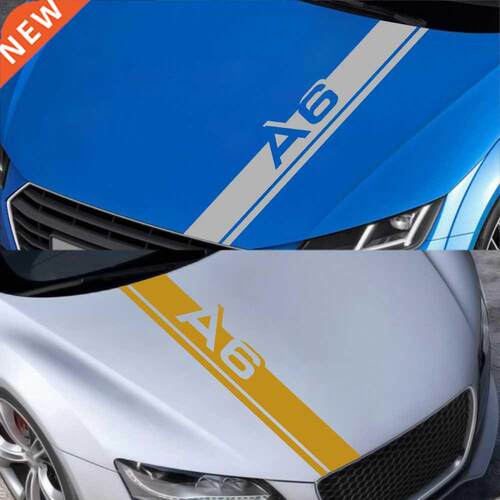 Car Hood Sticker For Audi A6 C6 4F C5 C7 C8 TFSI e 55 4.0 T