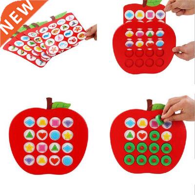 Early Education 3D Puzzle Toys Kids Wooden Apple Memory