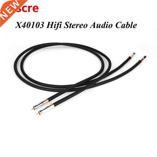 X40103 Pair Gold Plated RCA Interconnect Audio Cable Analog