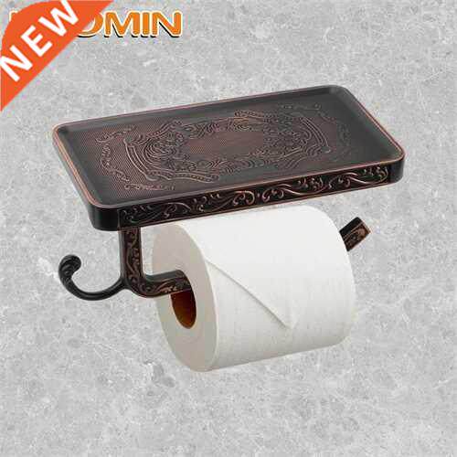 HOOMIN Vintage Wall Mount Toilet Paper Holder Mobile Phone