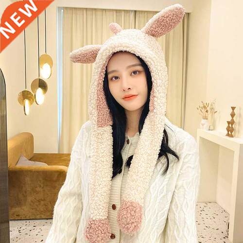 Female Autumn and Winter Ears Move Hat Korean Cute Dinosaur