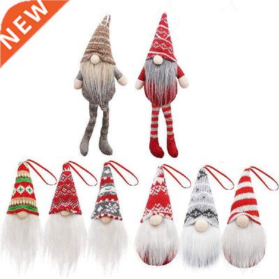 8pcs Christmas Gnomes Plush Santa Doll Pendant Xmas Dwarf