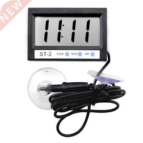 ST-2 LCD Thermometer Temperature Meter Clock With Probe