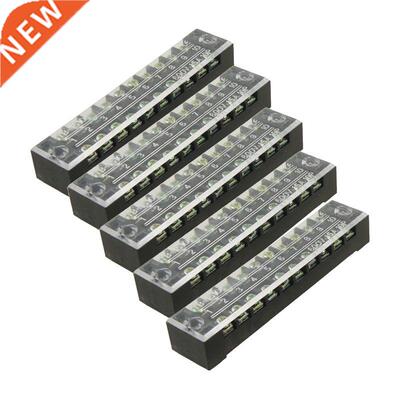 5 Pcs Dual Row 10 Position Screw Terminal Block Connector 60